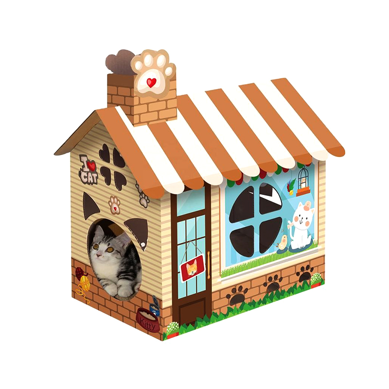 CW2001 Multiple Exits Carton Cat Cardboard House