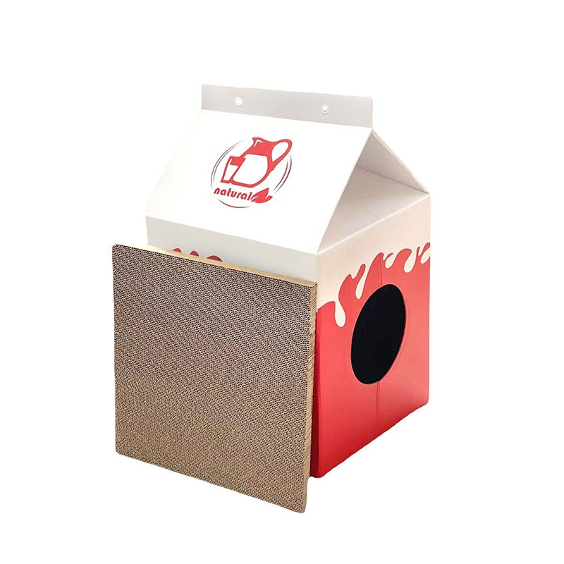 CW3016 Foldable Corrugated Cardboard Milk Box Cat House