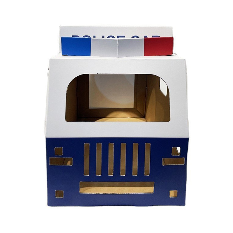 CW3002 Police Car Cardboard Cat House