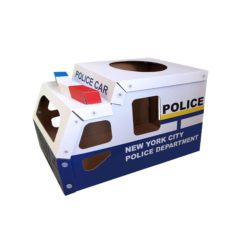 CW3002 Police Car Cardboard Cat House