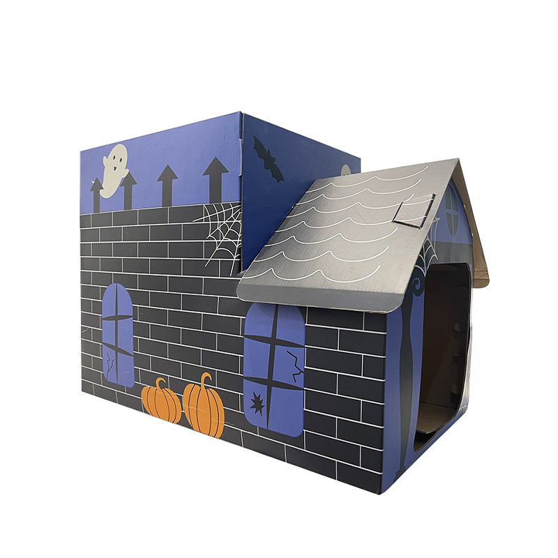 CW3026 Eco Friendly Cardboard Halloween DIY Cat Scratching Play House