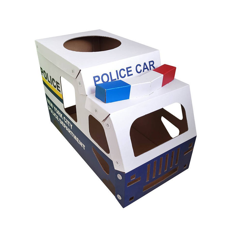 CW3002 Police Car Cardboard Cat House