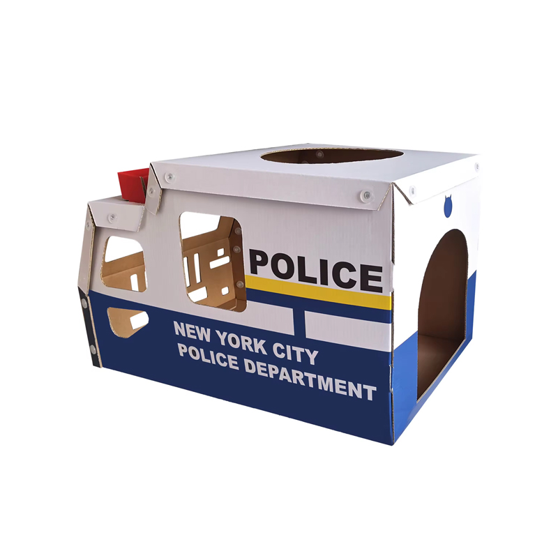 CW3002 Police Car Cardboard Cat House