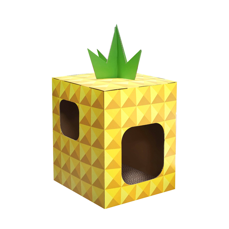 CW3021 Pineapple Hideaway Cardboard Cat House