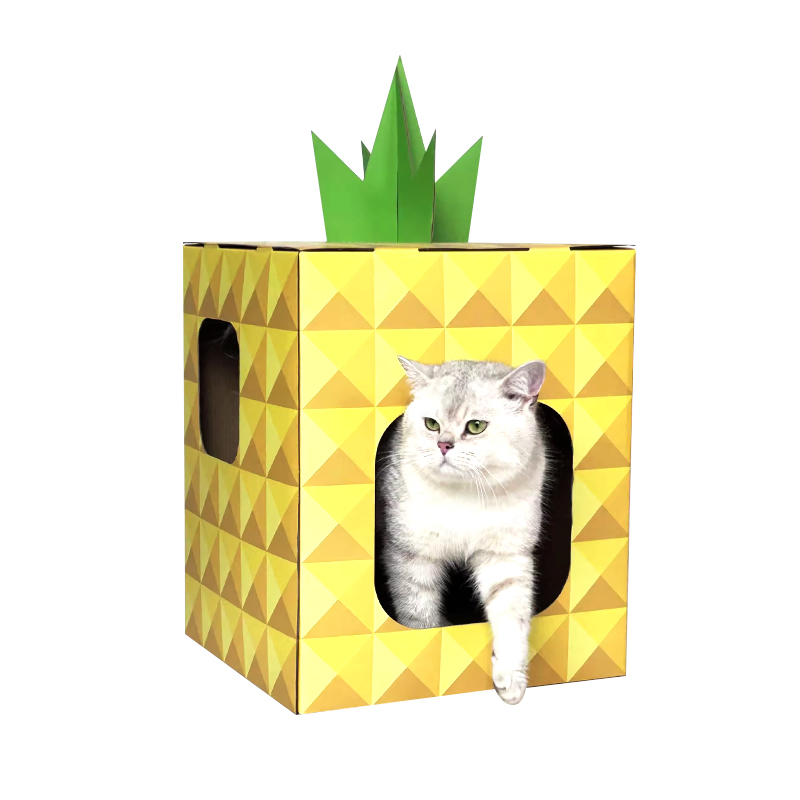 CW3021 Pineapple Hideaway Cardboard Cat House