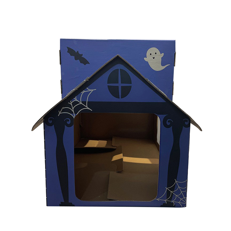 CW3026 Eco Friendly Cardboard Halloween DIY Cat Scratching Play House