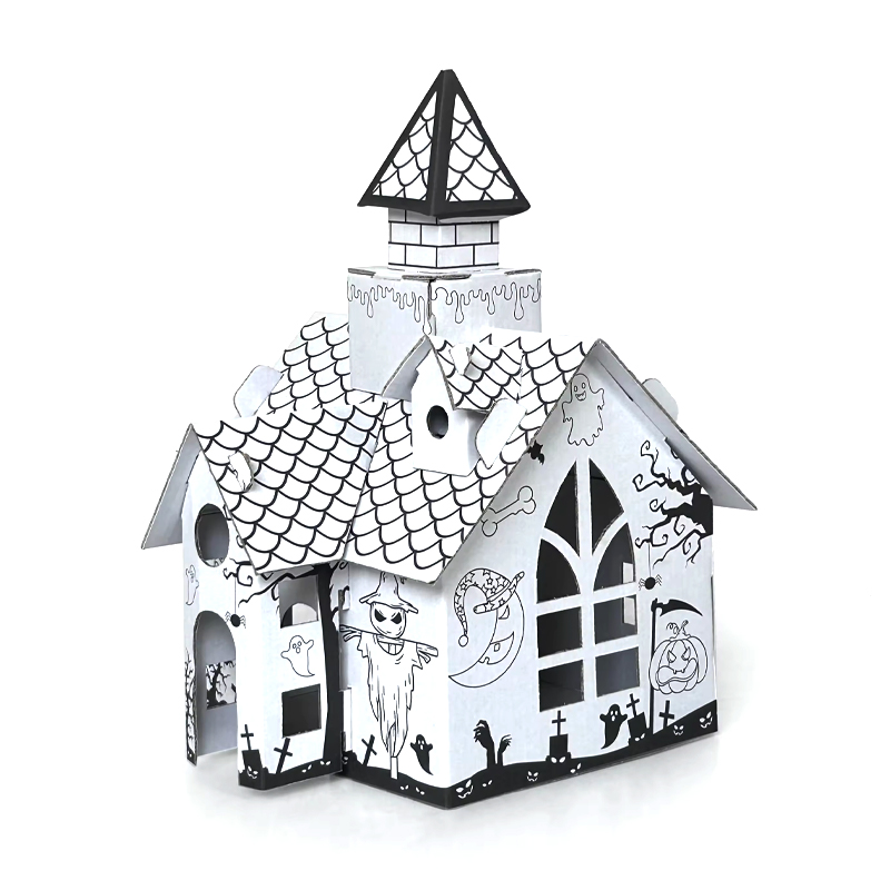 BF30005 DIY Cardboard Doodle Coloring Erasable Hallow House