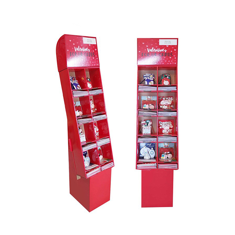 BL18001 Retail Book Gift Greeting Card Cardboard Floor Display Stand