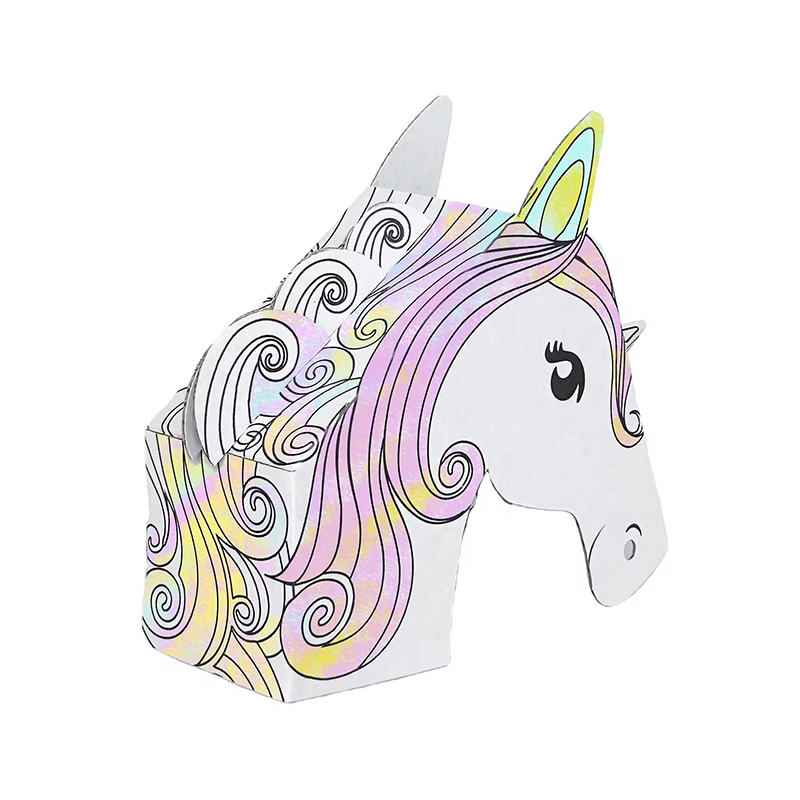 BF30021 DIY Doodle Cardboard Painting Unicorn Headband Toy