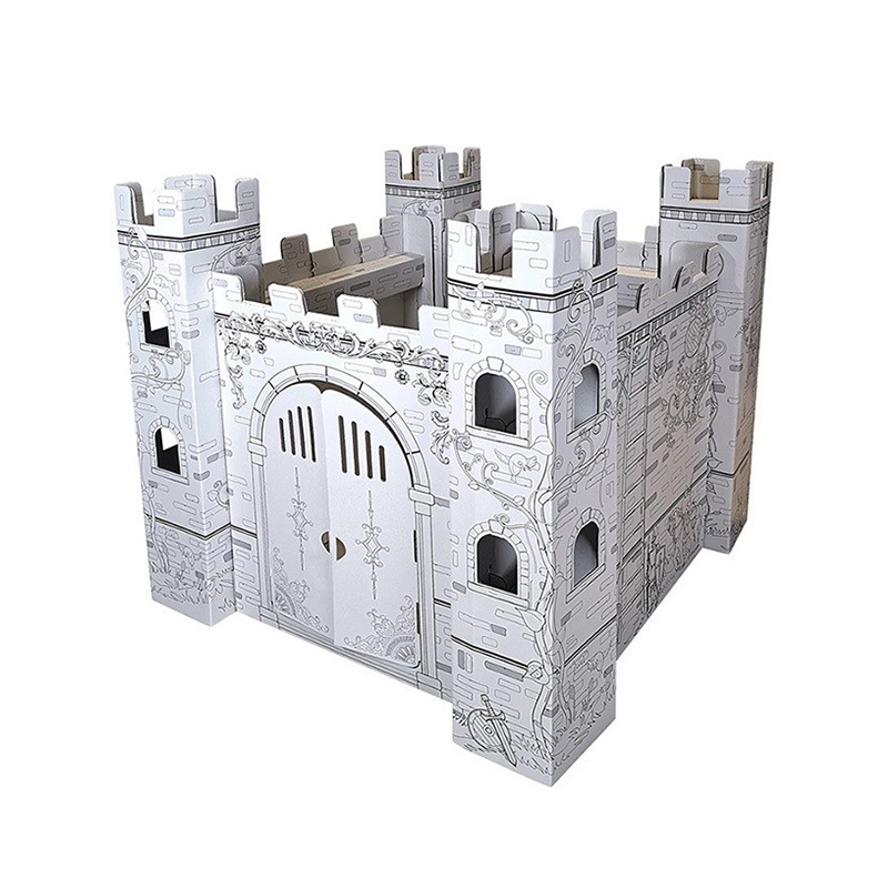 BF20983 Eco-friendly 3D DIY Cardboard Painting Doodle Castle