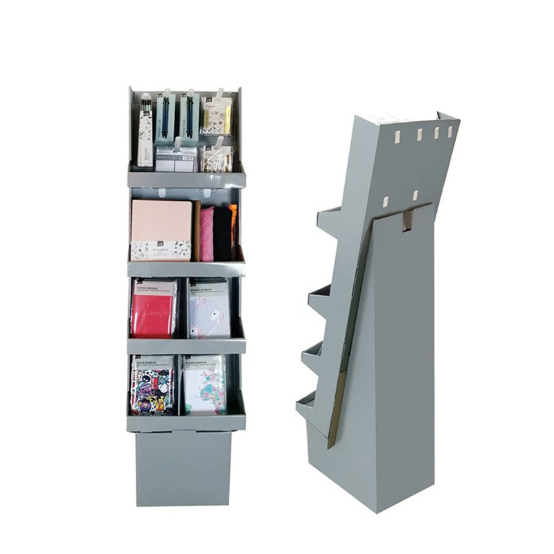 BL18004 Multi-layer Structure Corrugated Cardboard Display Stand For Book Gift  Magazine