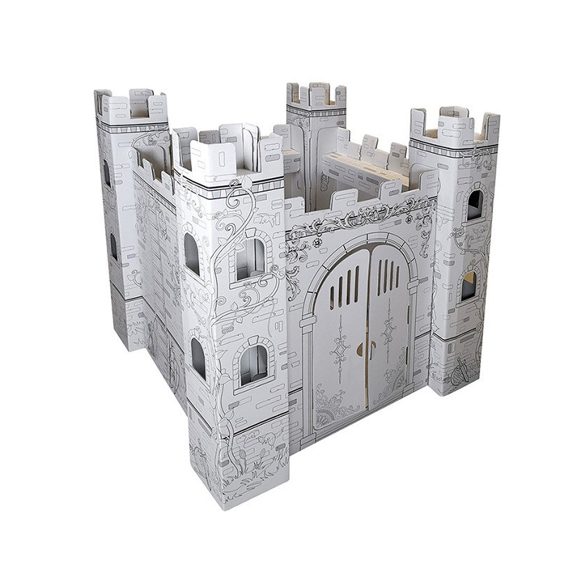 BF20983 Eco-friendly 3D DIY Cardboard Painting Doodle Castle