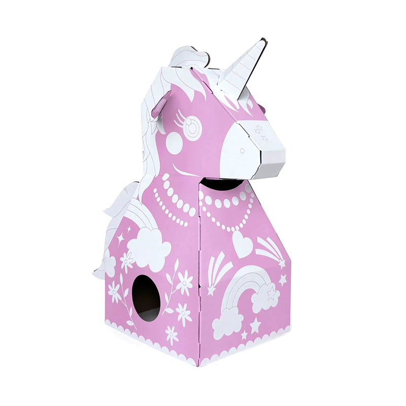 BF30015 Wearable DIY Doodle Cardboard Coloring Unicorn Toy