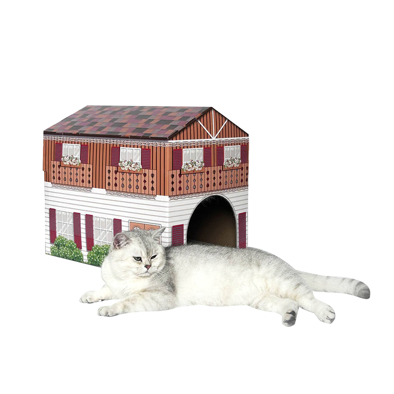 CW3045 Modern Indoor Cardboard Cat Scratching Board Villa