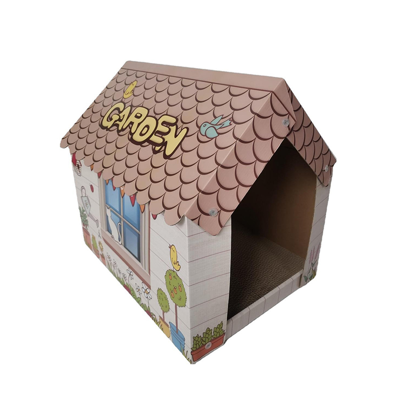 CW3041 DIY Cartoon Cardboard Cat Cottage Villa