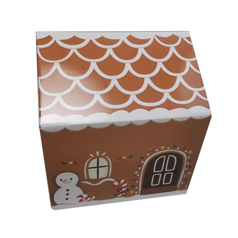 CW3044 Foldable Snowman Cabin Cardboard Cat Villa