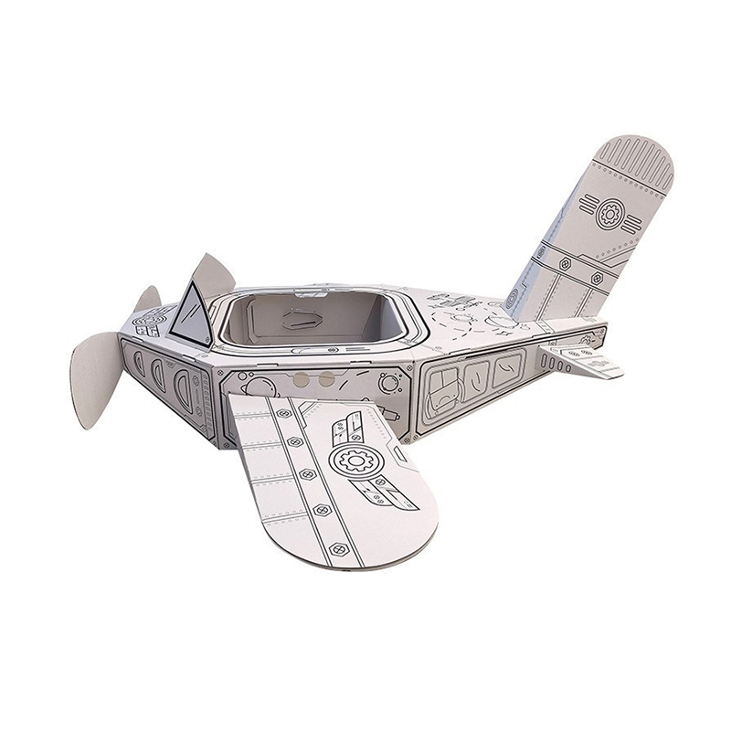 BF20986 DIY Coloring Painting Cardboard Airplane