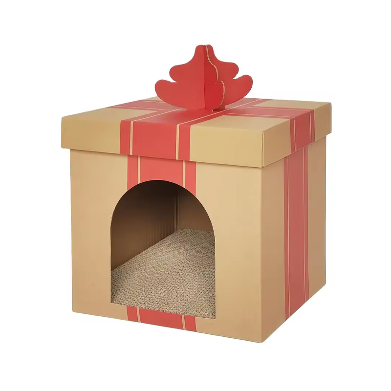 CW4017 Eco-friendly DIY Gift Box Cardboard Cat House