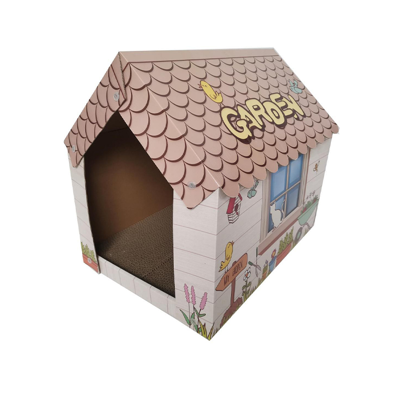 CW3041 DIY Cartoon Cardboard Cat Cottage Villa