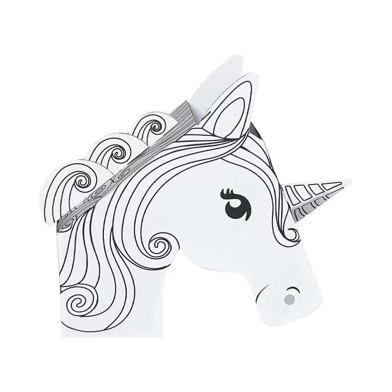 BF30021 DIY Doodle Cardboard Painting Unicorn Headband Toy