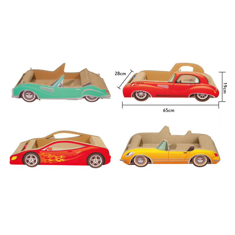 CW4114 Indoor Sustainable Car Type Cat Scratcher Cardboard