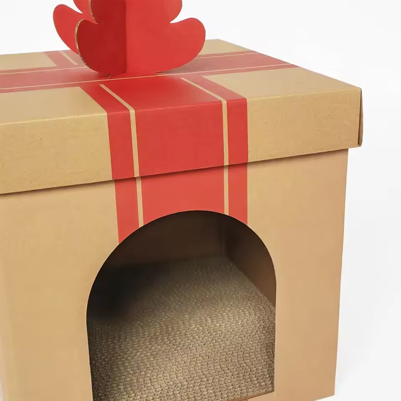 CW4017 Eco-friendly DIY Gift Box Cardboard Cat House