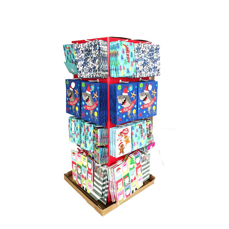 BL19020 Cardboard Floor Hanging Hook Exhibition Display Stand