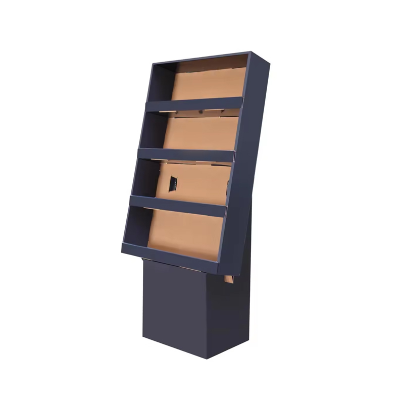 BL18012 Store Promotional Exhibition Cardboard Floor Display Shelving Stands