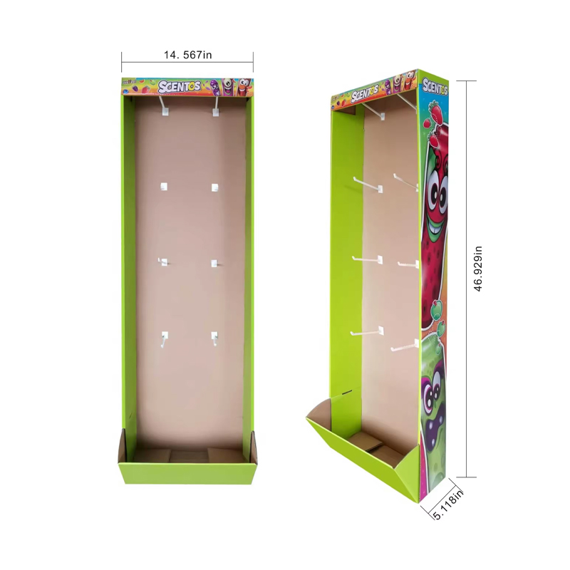 BL18014 Free Standing Jewelry Cardboard Pegboard Hook Display Stand