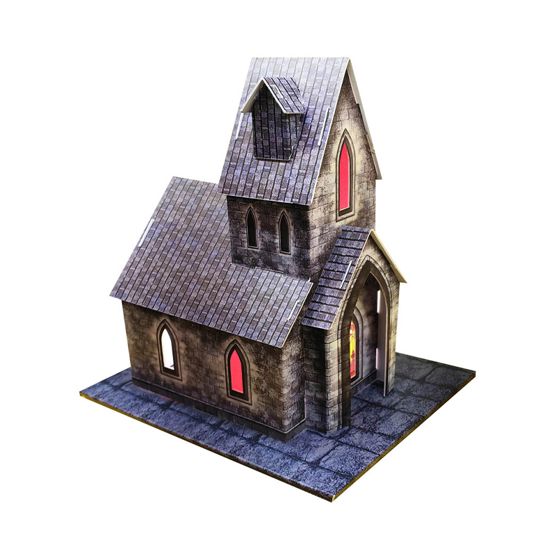 N24809 DIY Castle Model 3D Board Paper Jigsaw Puzzle Kit