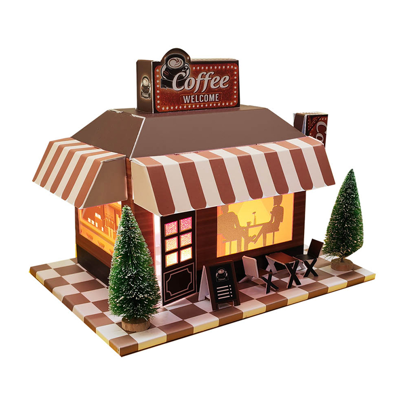 N24810 DIY 3D Board Paper Cafe Puzzle for Teens Educational Toy