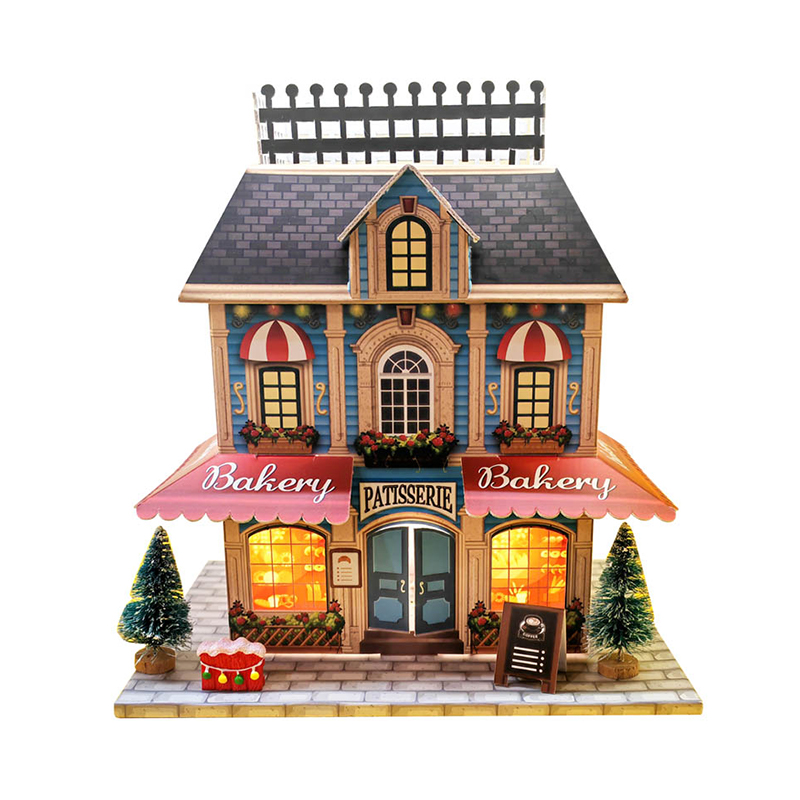 N24811 Folding Bakery Style DIY 3D Board Paper Puzzle