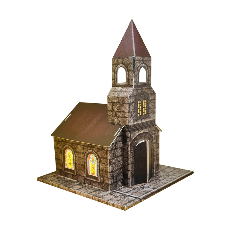 N24807 3D Board Paper Church Model Jigsaw Kit