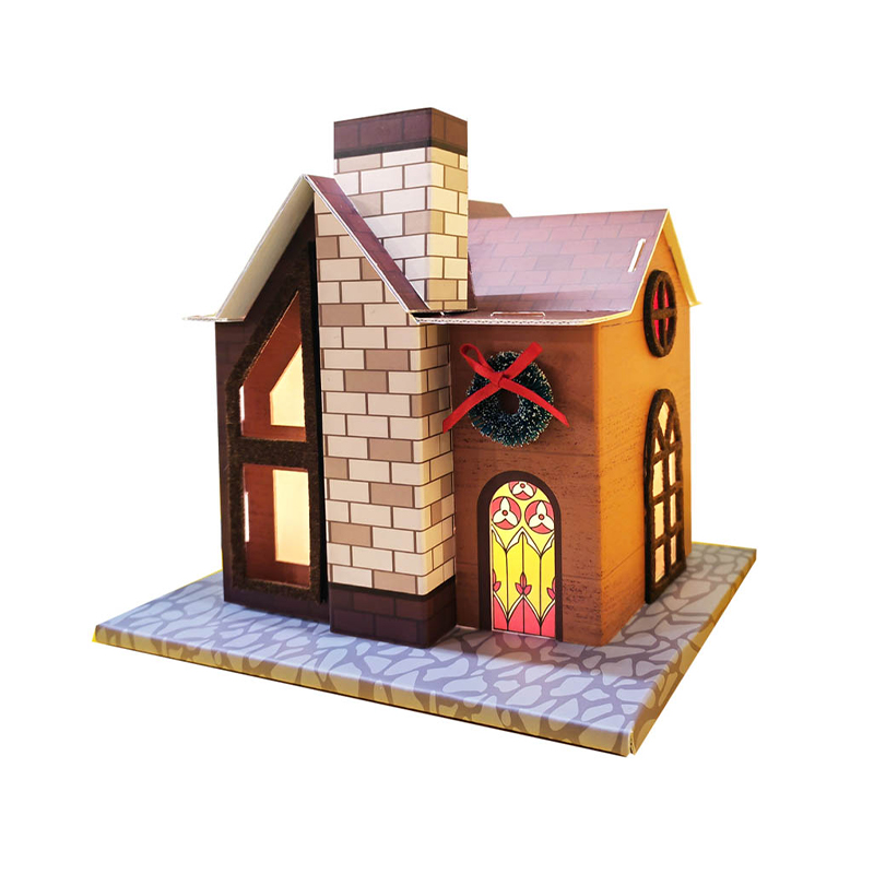 N24803 Cartoon DIY Handmade 3D Board Paper House Puzzle